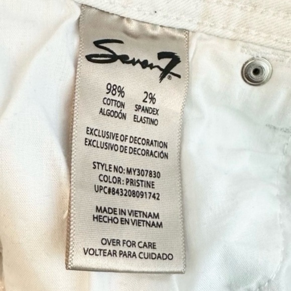 Seven7 Distressed Hem White Denim‎ Jean Shorts Women's Size 4 - Picture 8 of 9